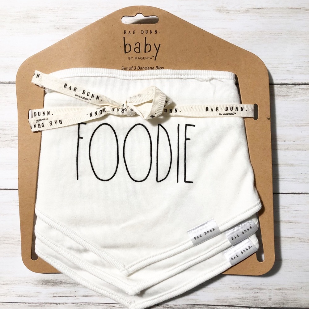 NEW Rae Dunn Onesies & Bib Set with Bonus Gift Bag - Picture 6 of 8